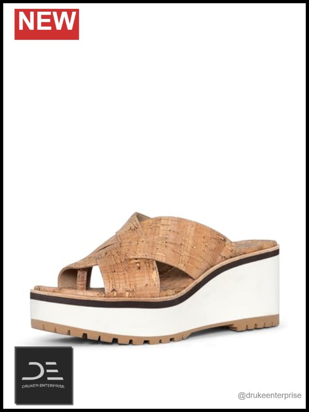 Luxury Wedge Sandals for Women - Open Toe, Slip On, Padded Insole, 2.5" Heel